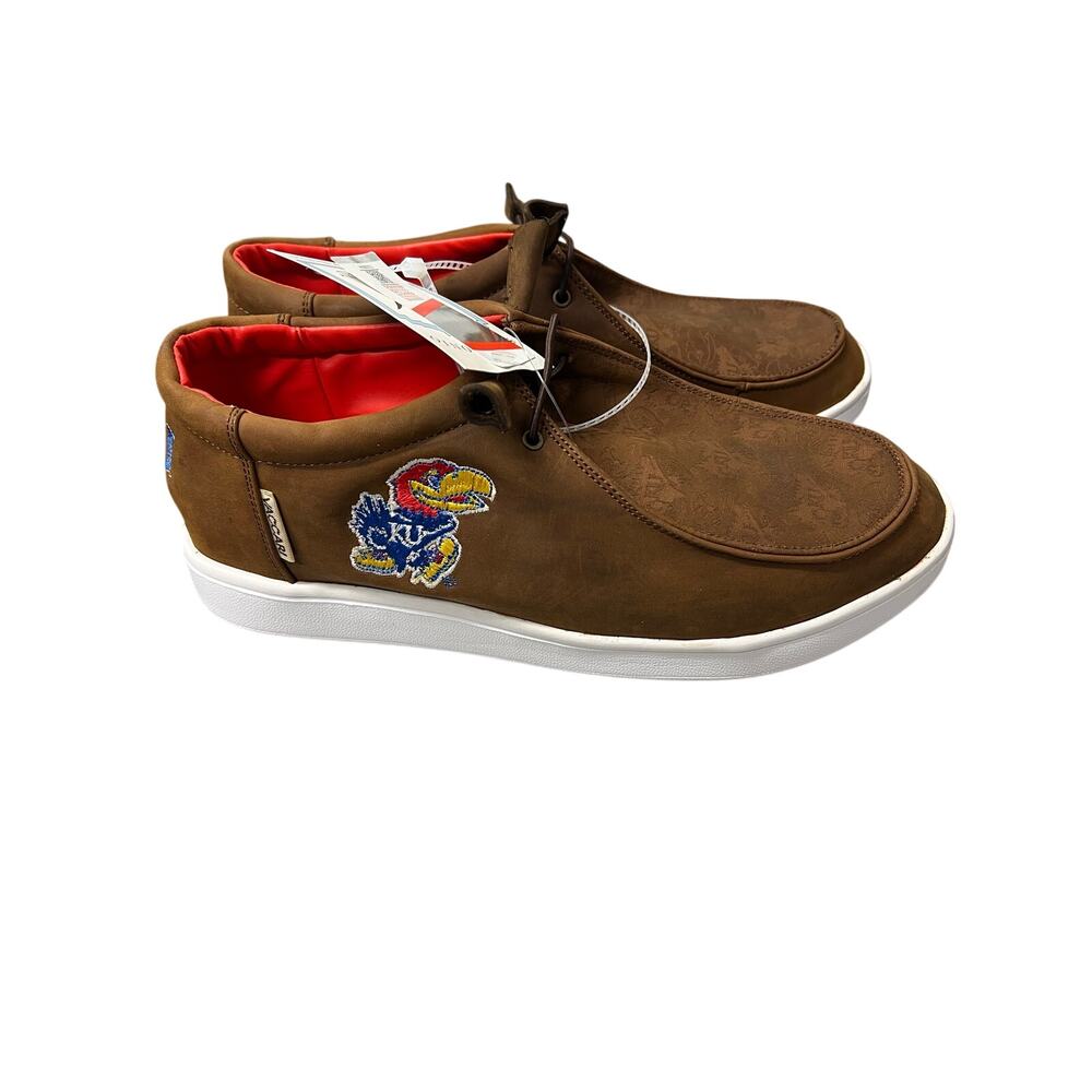 Vaccari Kansas Jayhawks KU Brown Chukka Casual Shoes Men’s Size 10 NWT NCAA